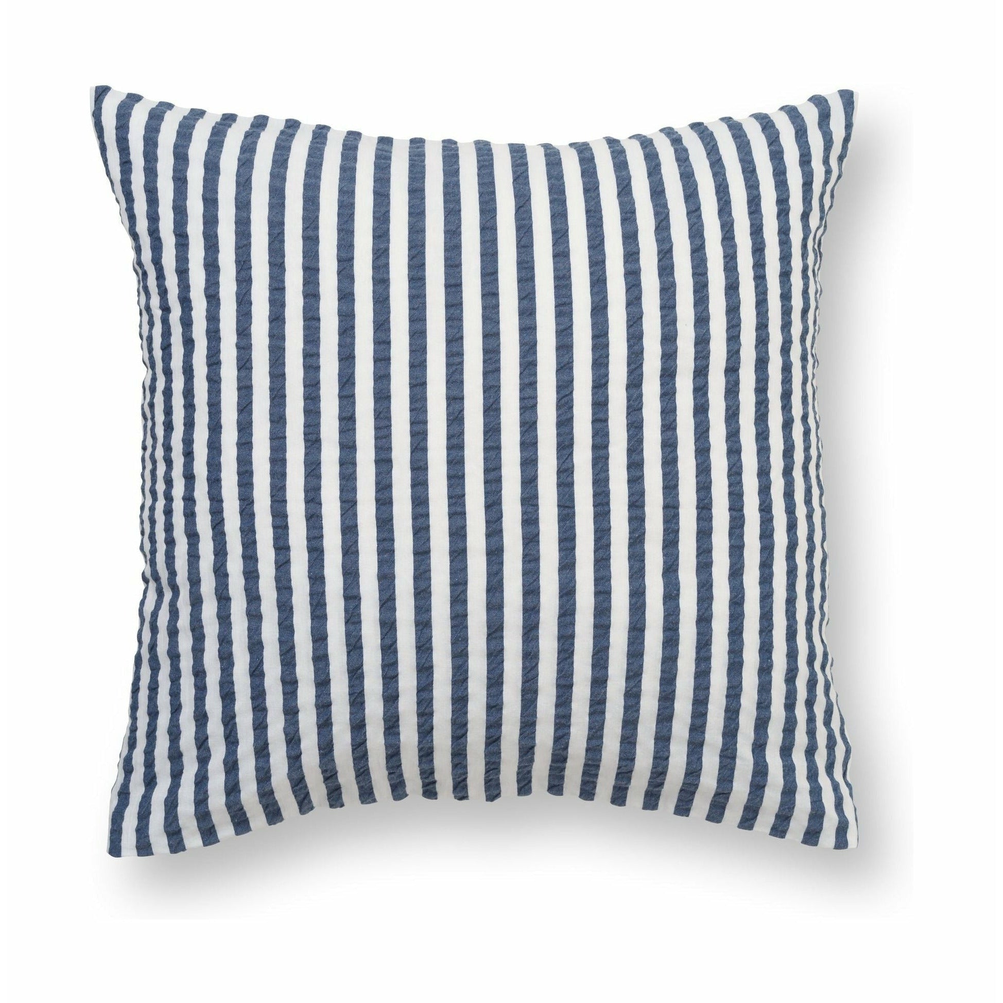 Juna Bæk & Bølge Lines Pillowcase 63x60 cm, ciemnoniebieski/biały