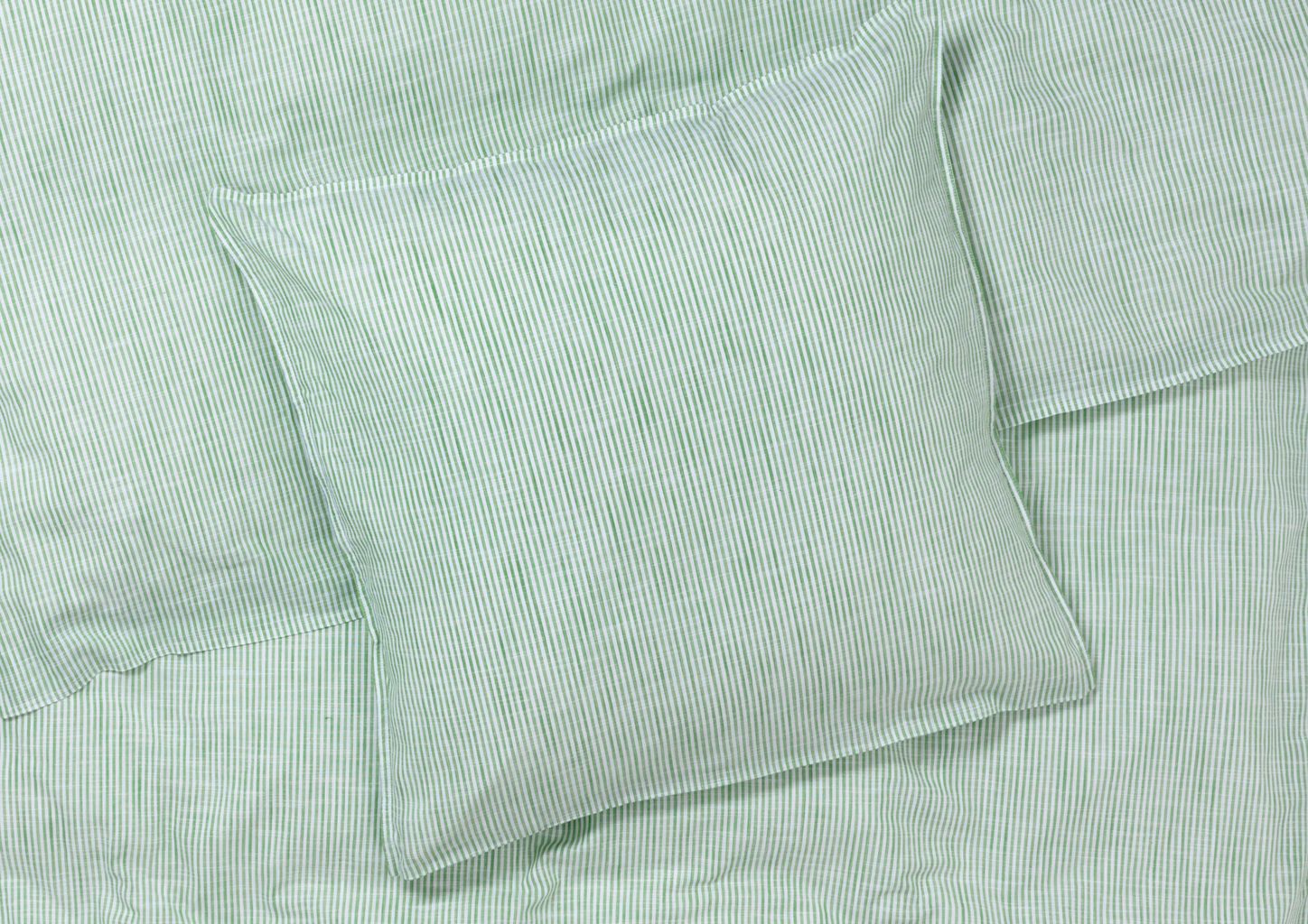 Juna Monochrome Lines Bed Bed 200 x220 cm, zielony/biały