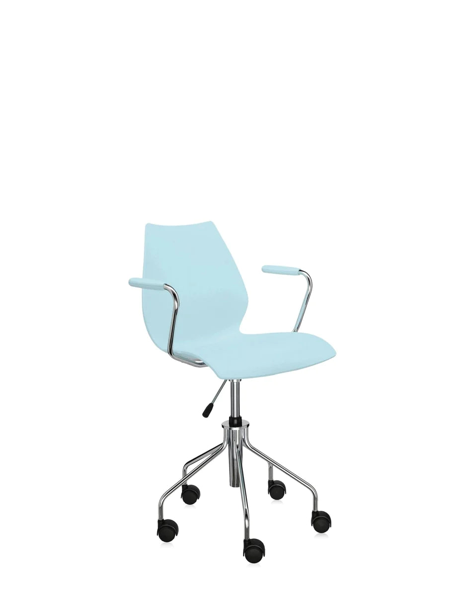 Kartell Maui Swivel Armchair, Light Blue