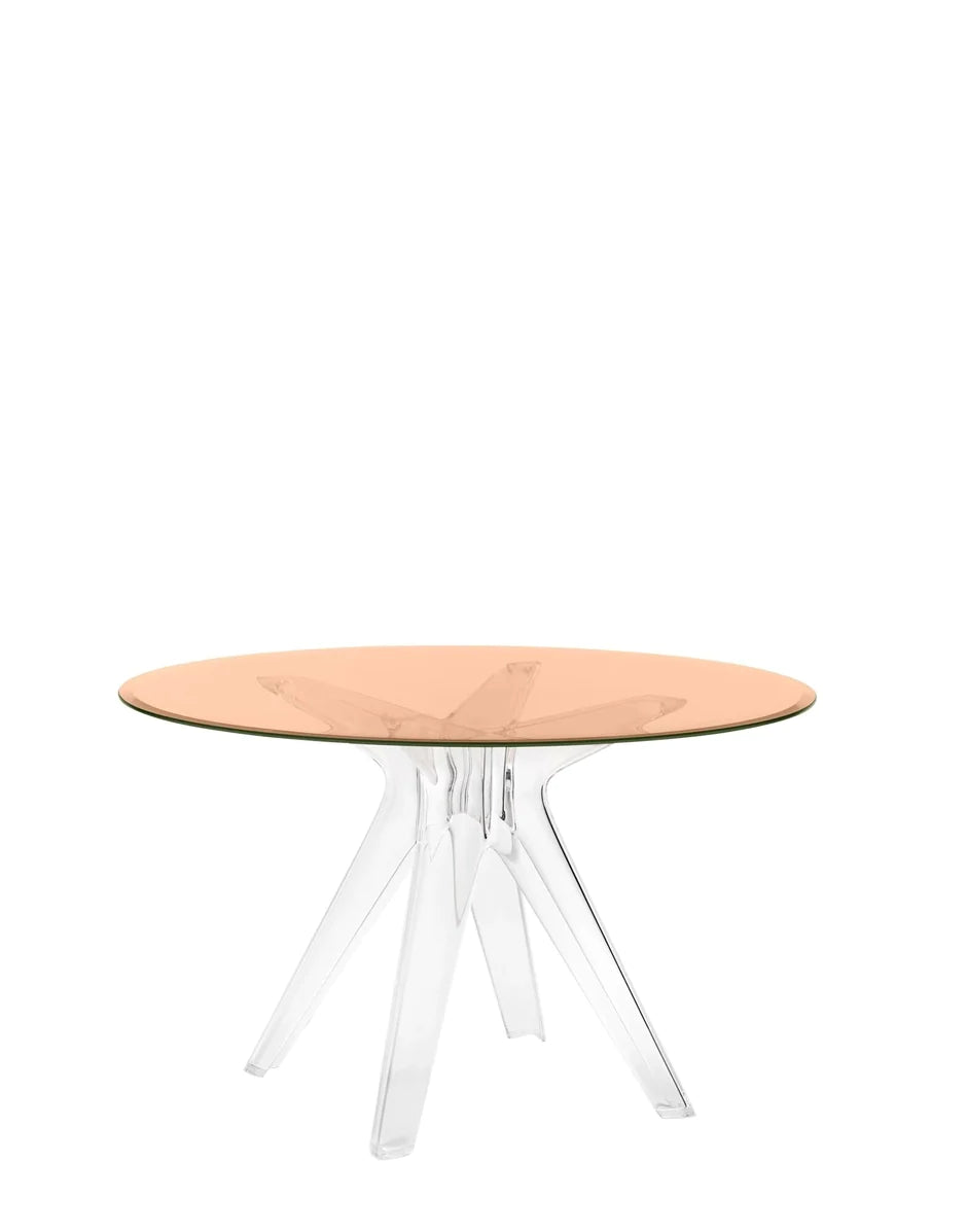 Kartell Sir Gio Table Round, Crystal/Pink