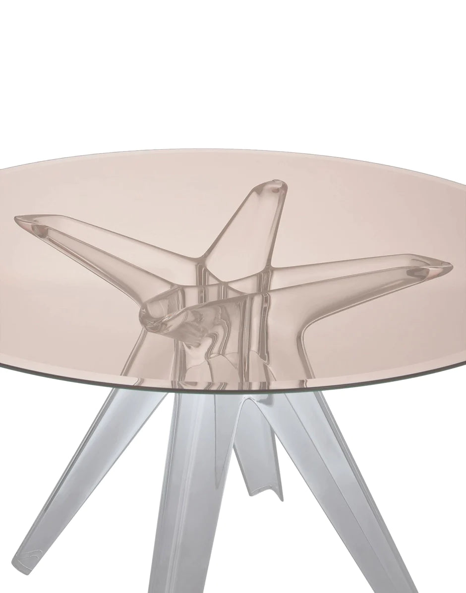 Kartell Sir Gio Table Round, Crystal/Pink