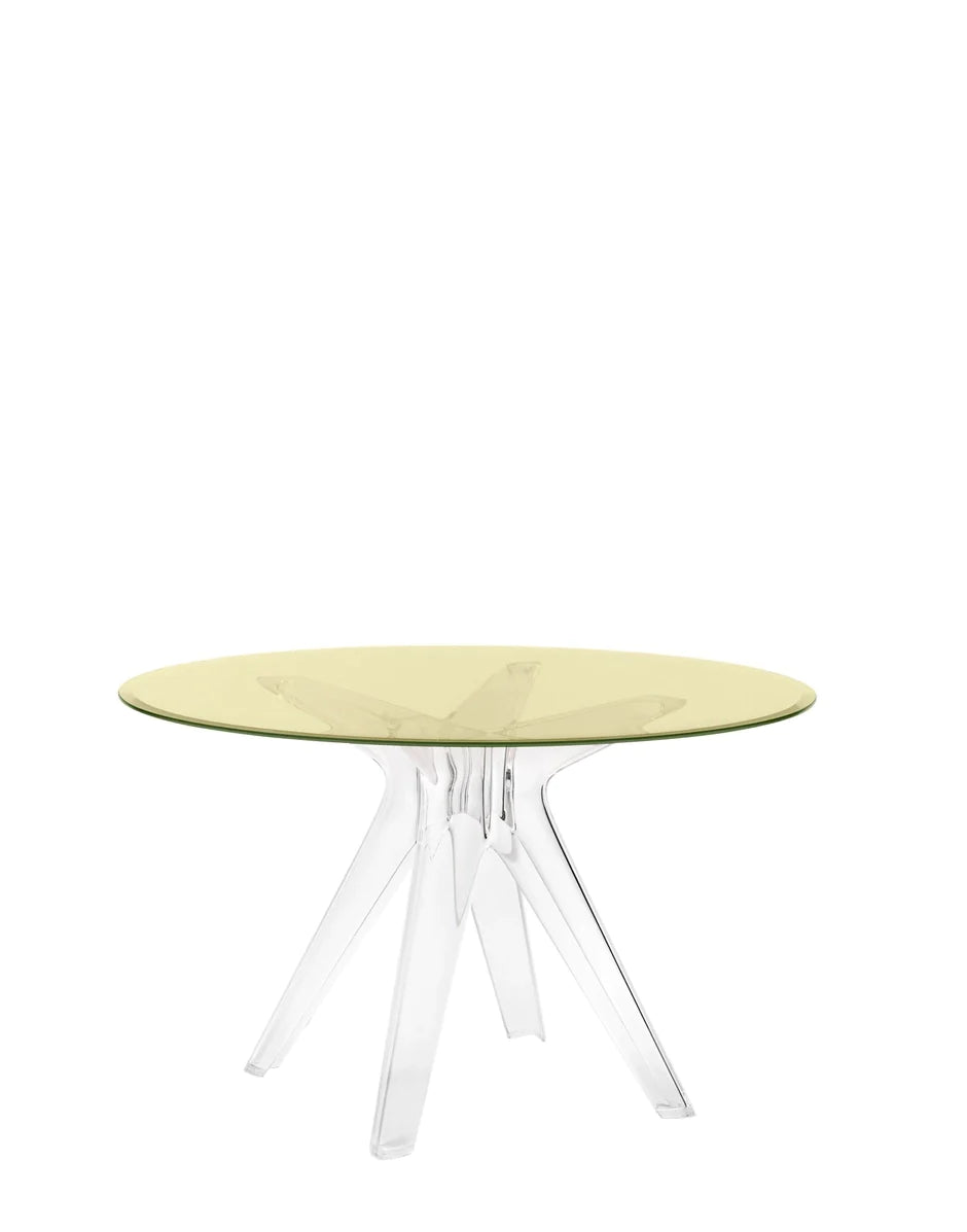 Kartell Sir Gio Table Round, Crystal/Yellow