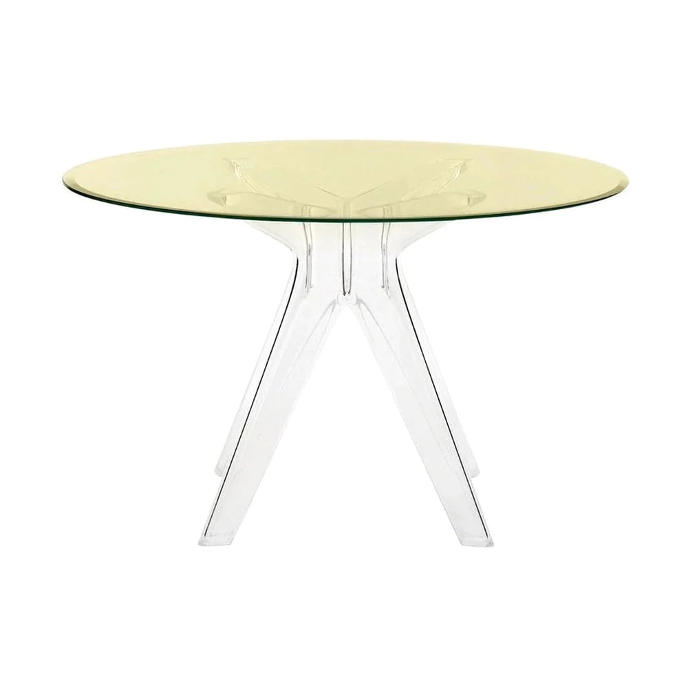 Kartell Sir Gio Table Round, Crystal/Yellow
