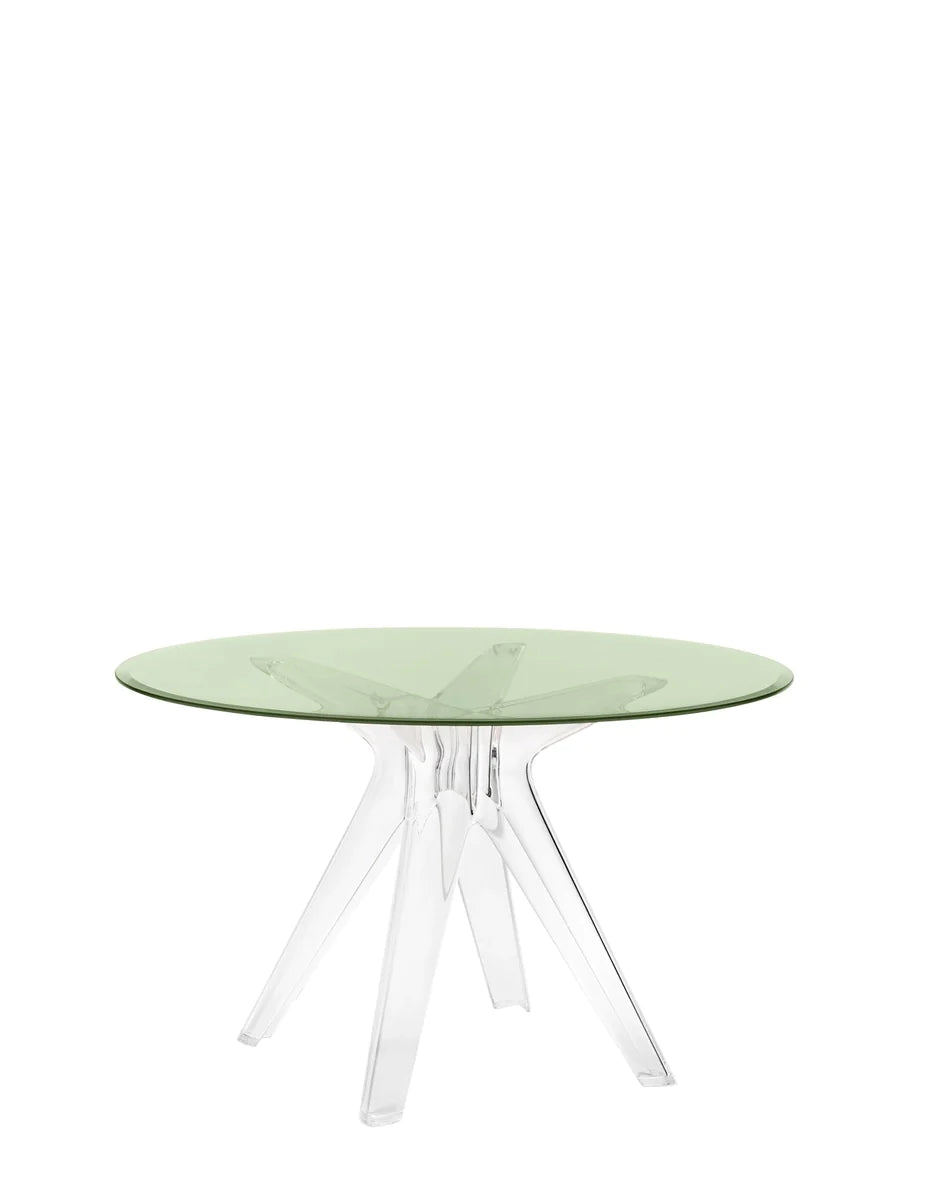 Kartell Sir Gio Table Round, Crystal/Green