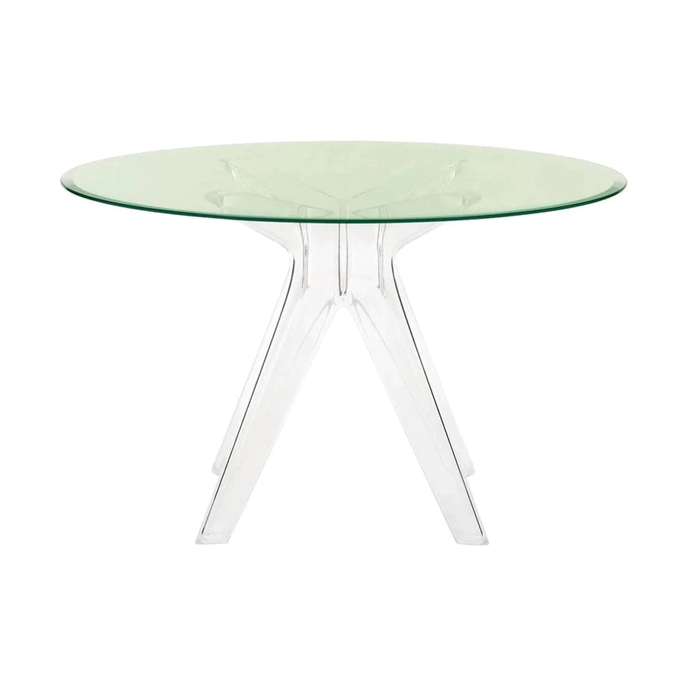 Kartell Sir Gio Table Round, Crystal/Green
