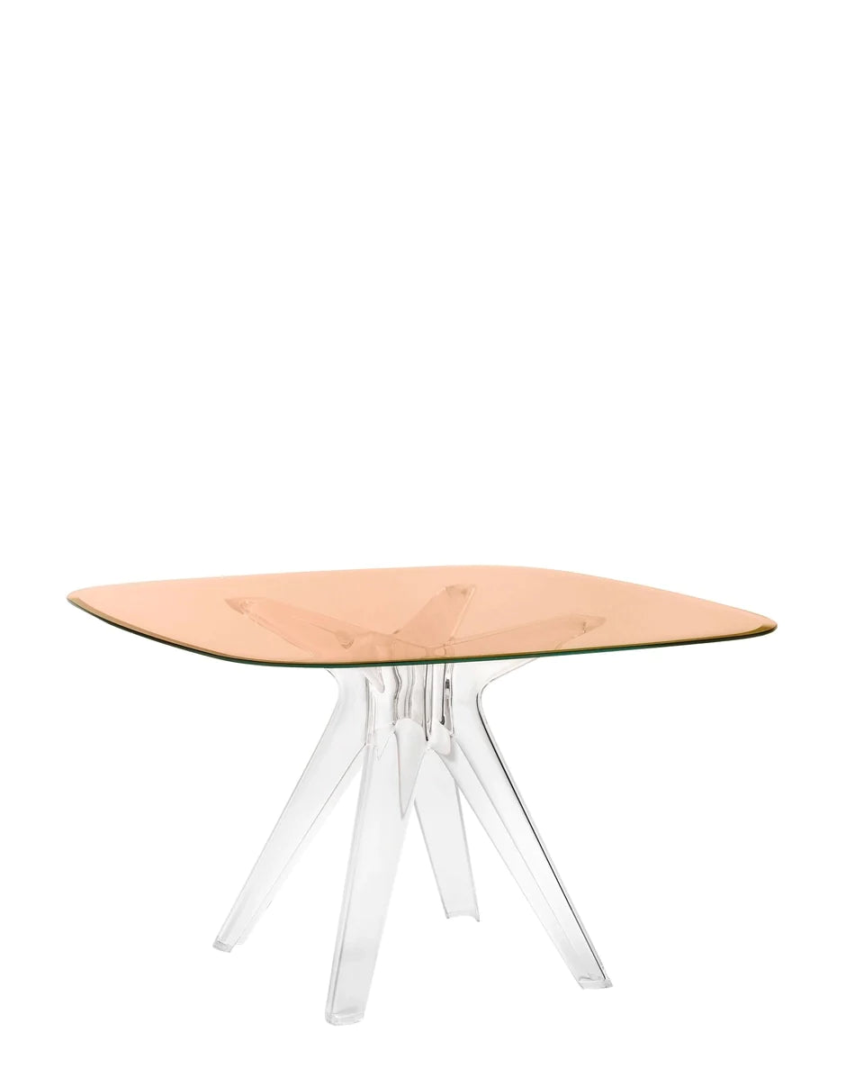 Kartell Sir Gio Table Square, Crystal/Pink