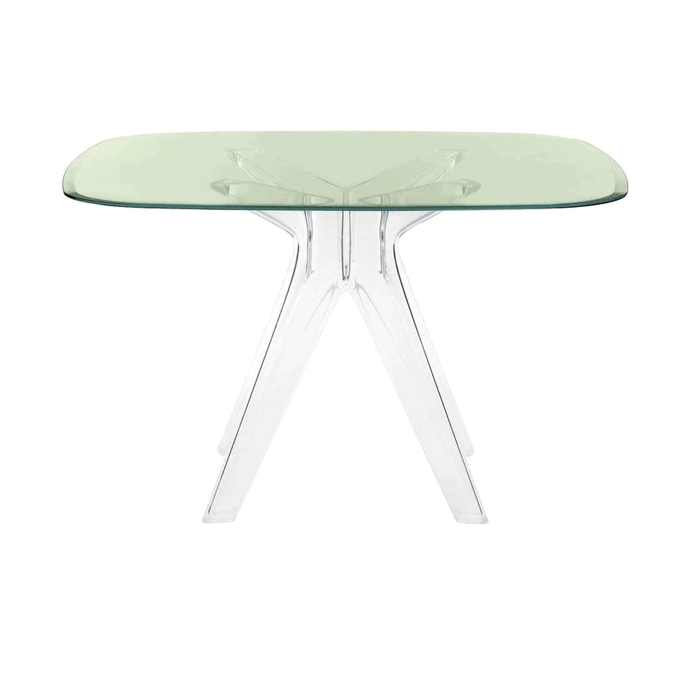 Kartell Sir Gio Table Square, Crystal/Green
