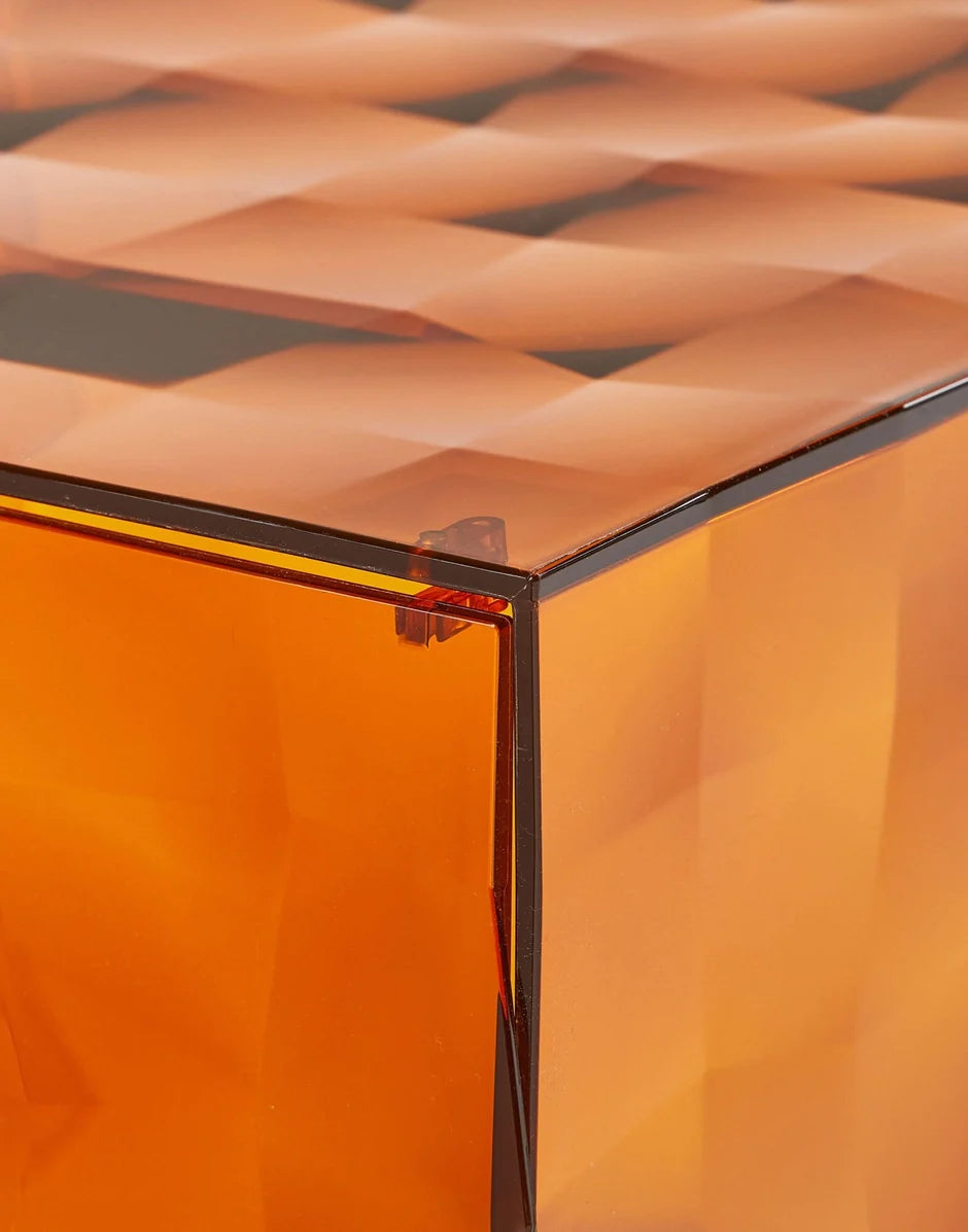 Kartell Optic Container With Door, Amber