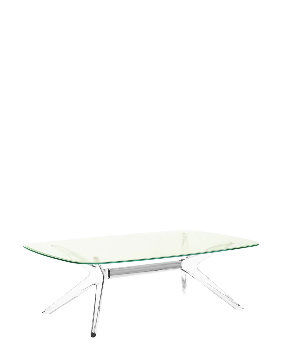 Kartell Blast Side Table Rectangular, Chrome/Green