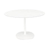 Kartell Multiplo Table z kwadratowym szkłem podstawowym ⌀135 cm, biały