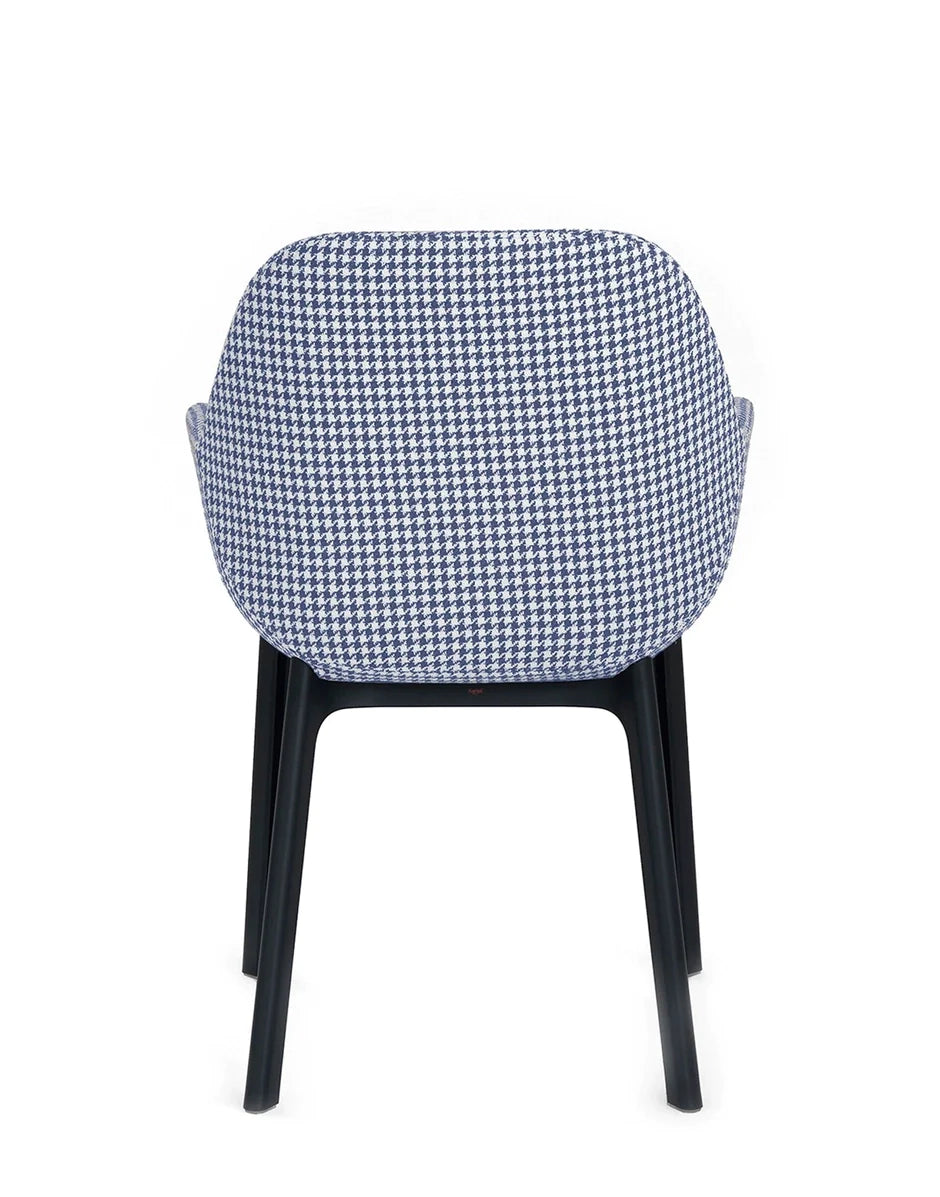 Fotel Kartell, czarny/houndstooth niebieski