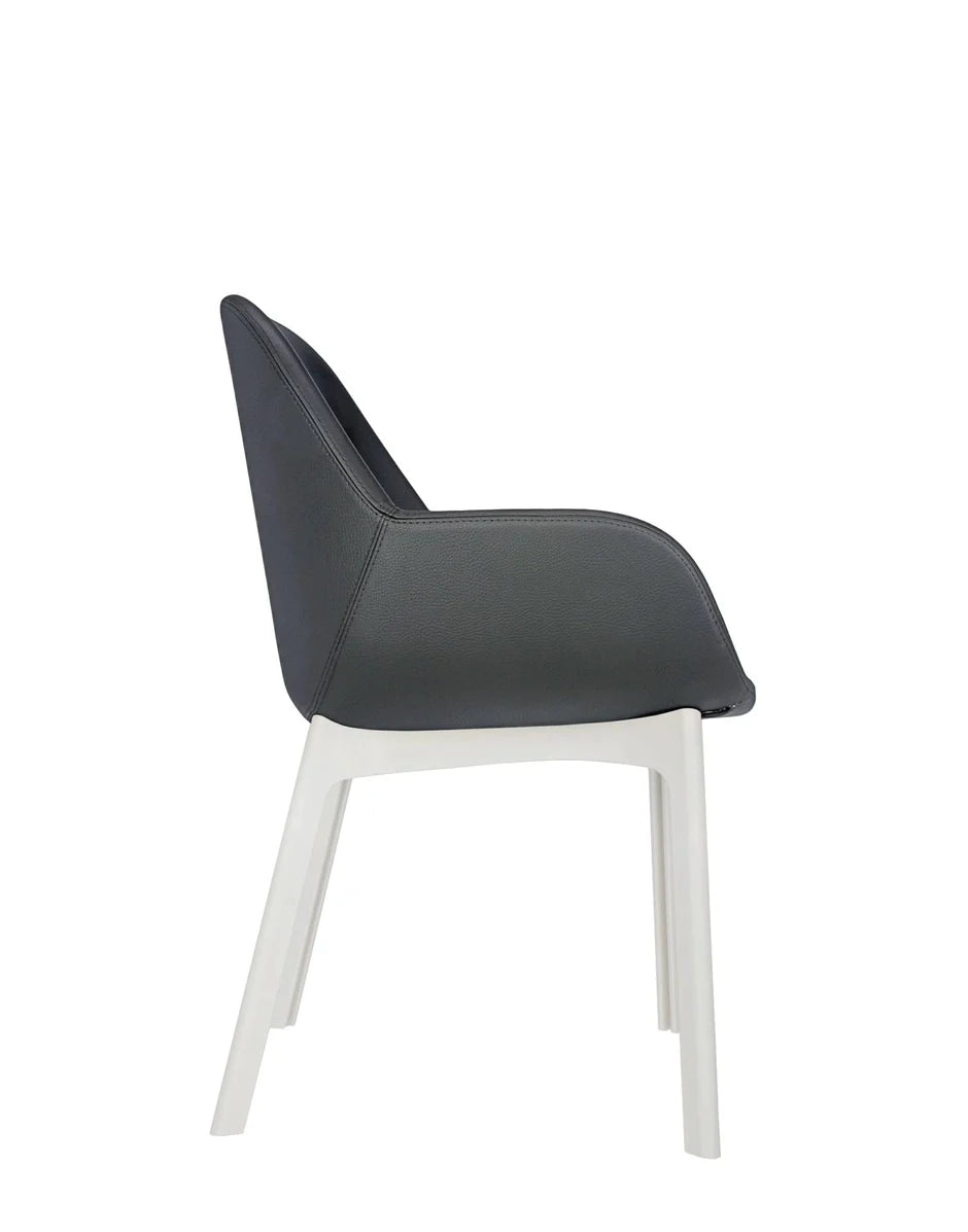 Kartell Clap Pvc Armchair, White/Dark Grey