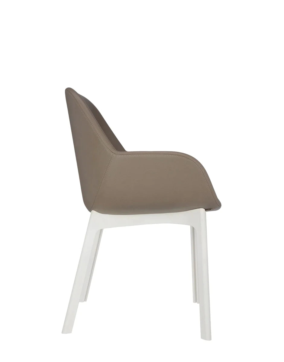Kartell Clap Pvc Armchair, White/Taupe