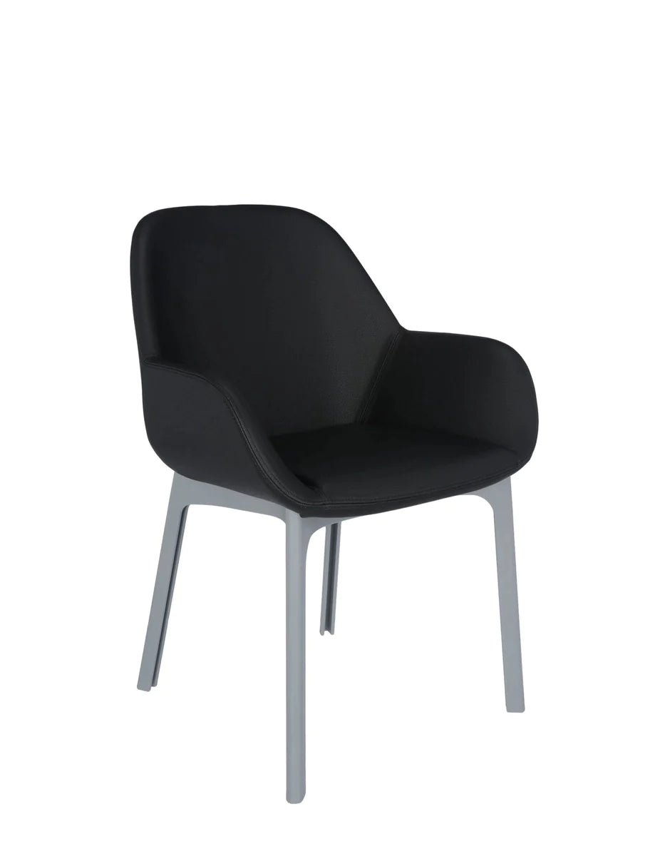 Kartell Clap Pvc Armchair, Grey/Glossy Black