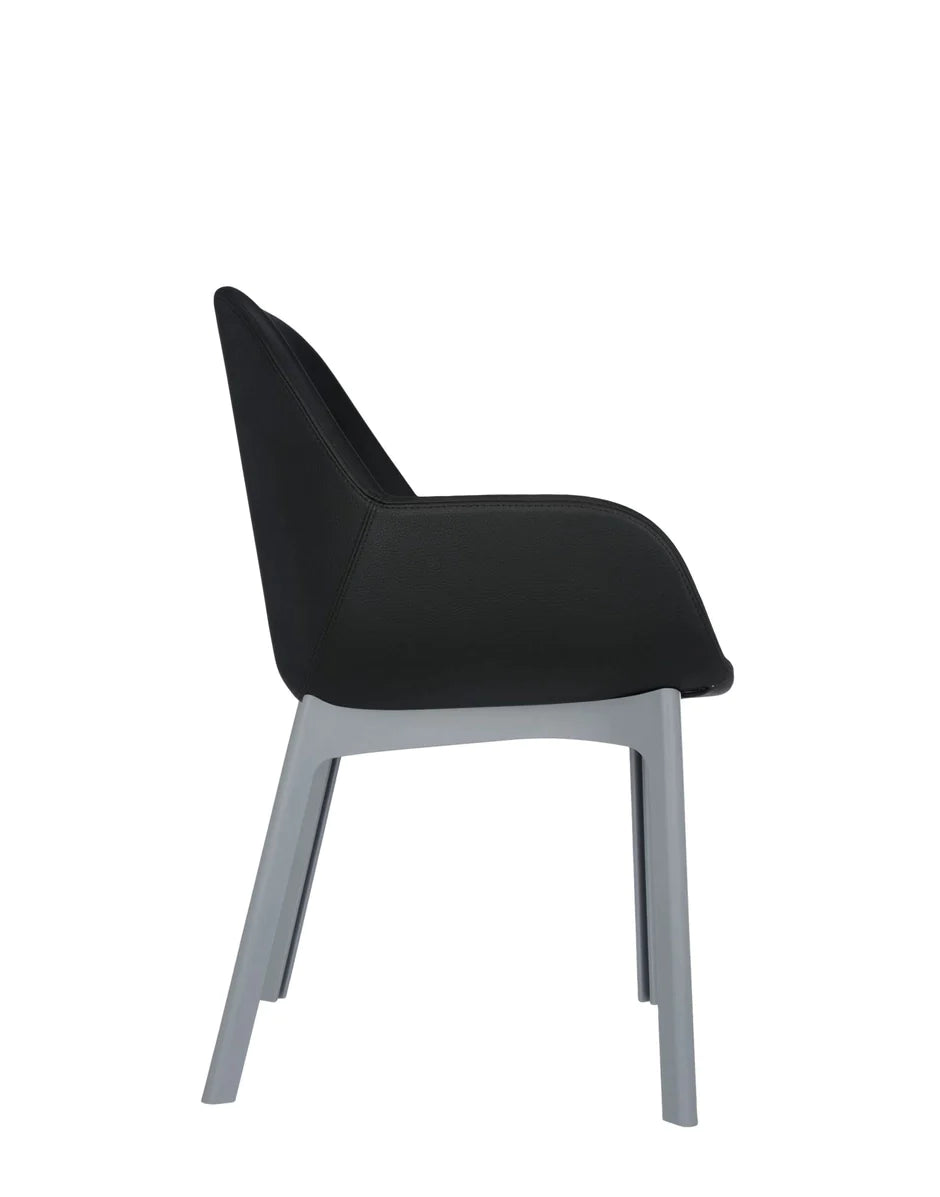 Kartell Clap Pvc Armchair, Grey/Glossy Black