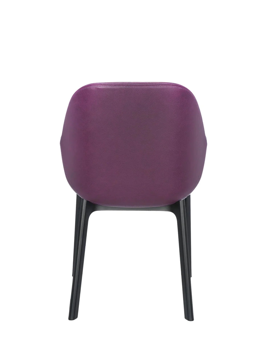 Fotel Kartell Clap PVC, czarny/śliwki