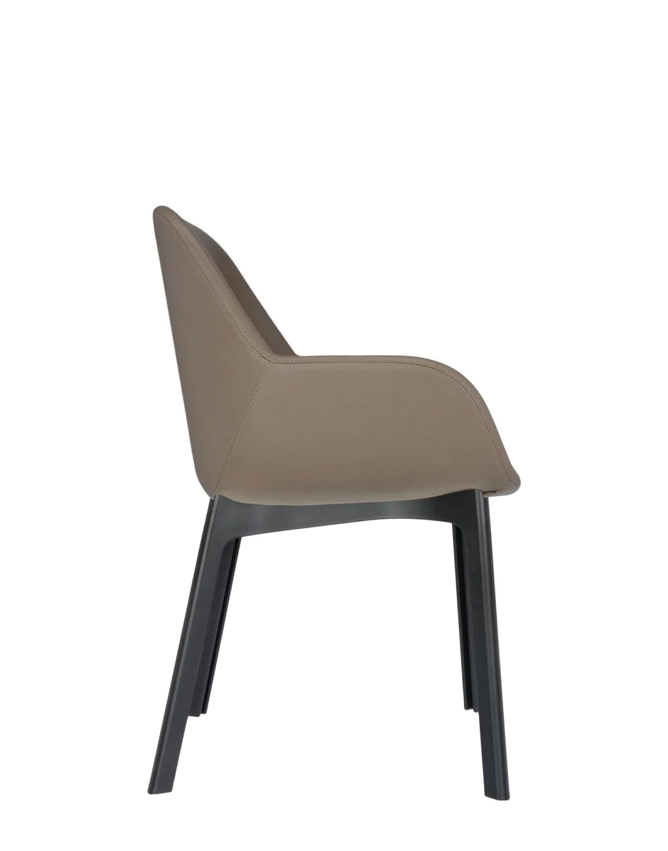 Fotel Kartell Clap PVC, czarny/taupe