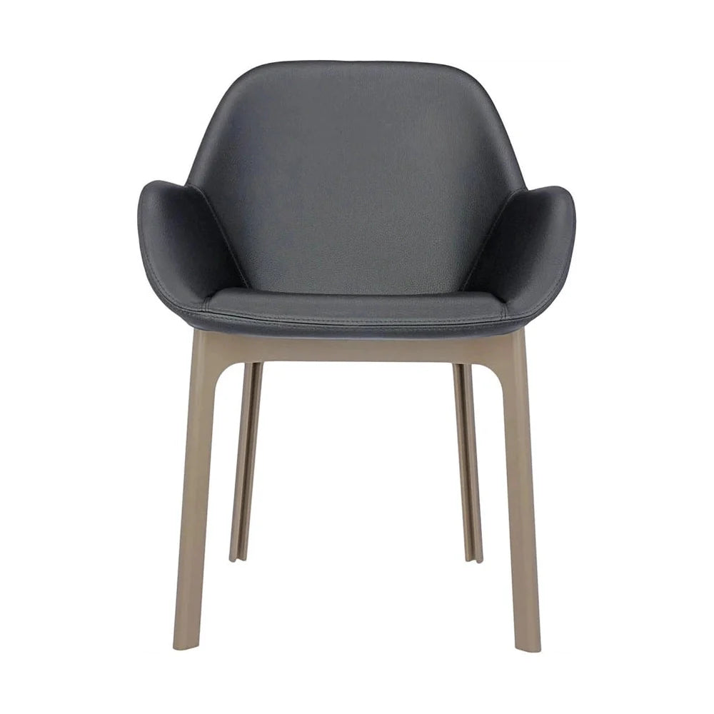 Fotel Kartell Clap PVC, taupe/ciemnoszare