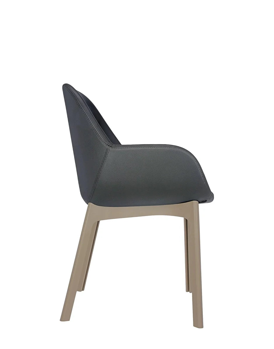 Kartell Clap Pvc Armchair, Taupe/Dark Grey