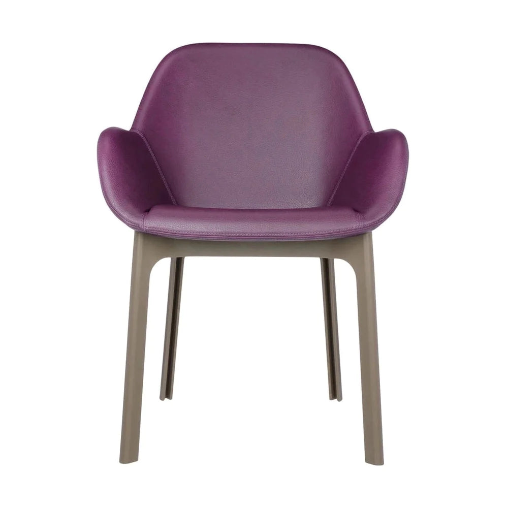 Fotel Kartell Clap PVC, taupe/śliwka