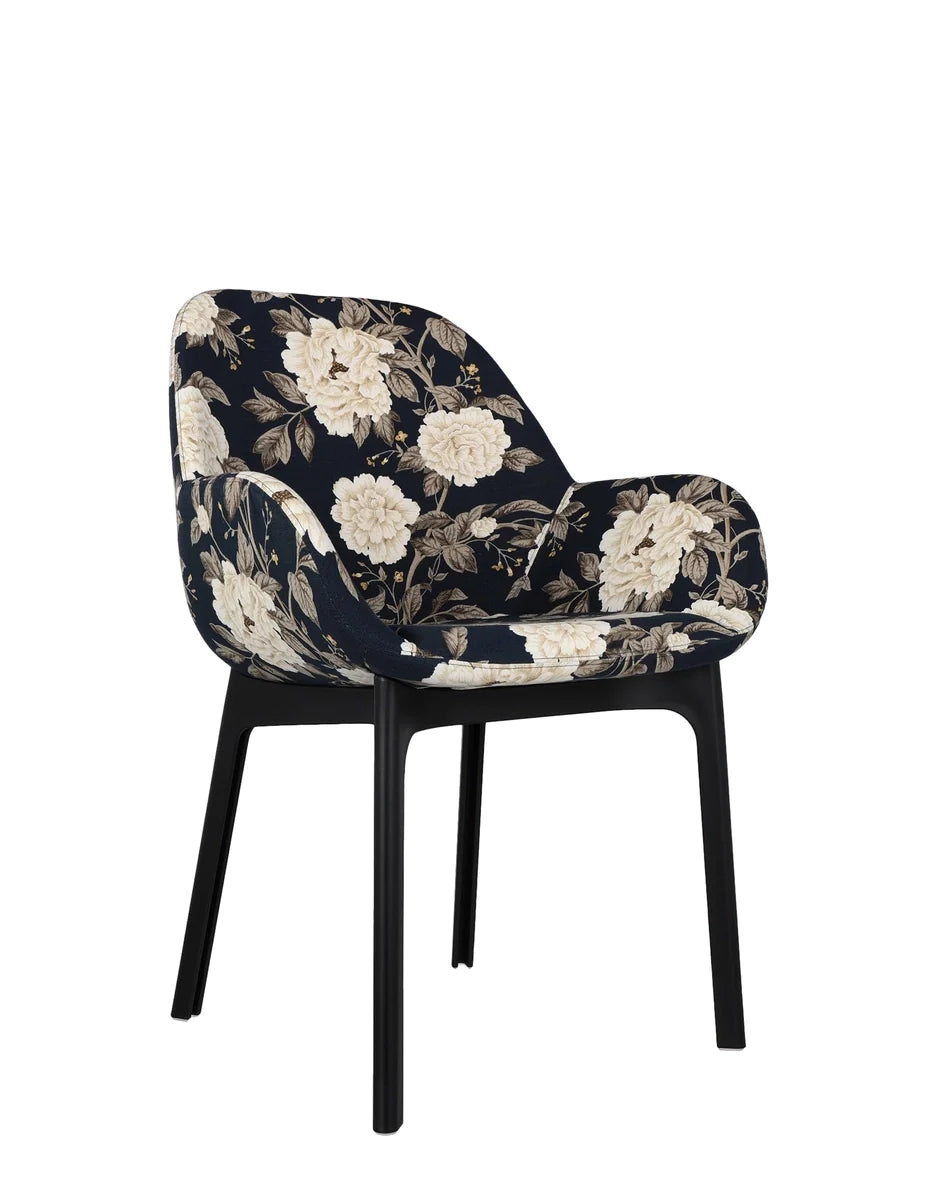 Kartell Clap Flowers Armchair, Black/Peony