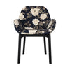 Kartell Clap Flowers Fotel, czarny/piwonii