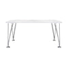 Kartell Max Desk 160x80 cm, biały cynk/chrom