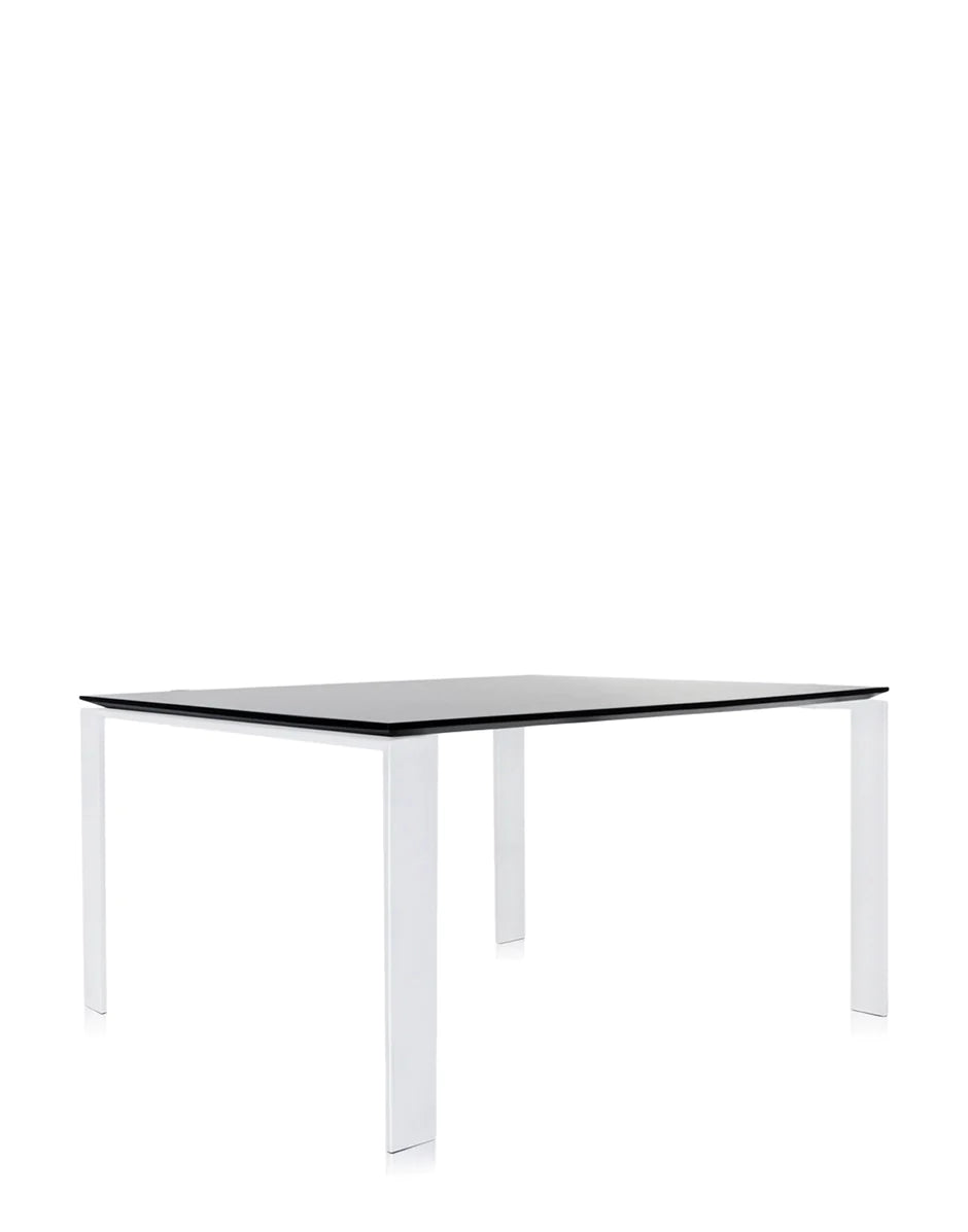 Kartell Four Desk 128x128 cm, biały/czarny