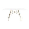 Kartell Glossy Table Square Lacquered, Gold/White