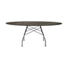 Kartell Glossy Table Oval Marble, Matt Black/Aged Bronze