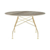 Kartell Glossy Table Round Marble, Gold/Tropical Grey