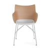 Kartell Q/Wood Fotel Podstawowa okleina, jasne drewno/chrom