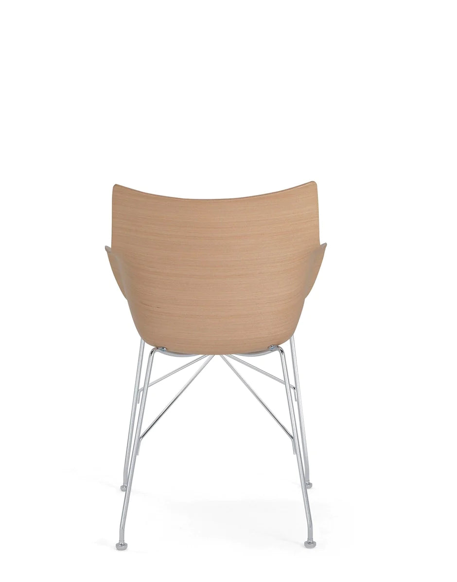 Kartell Q/Wood Fotel Podstawowa okleina, jasne drewno/chrom