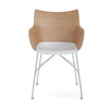 Kartell Q/Wood Fotel Slatted Ash, Light Wood/Chrome