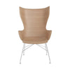 Kartell K/Wood Fotel Podstawowa okleina, jasne drewno/chrom