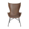 Kartell K/Wood Fotel Podstawowa okleina, ciemne drewno/czarne