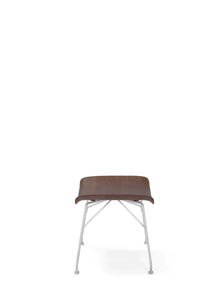 Kartell S/Wood Footrest popiół, ciemne drewno/chrom