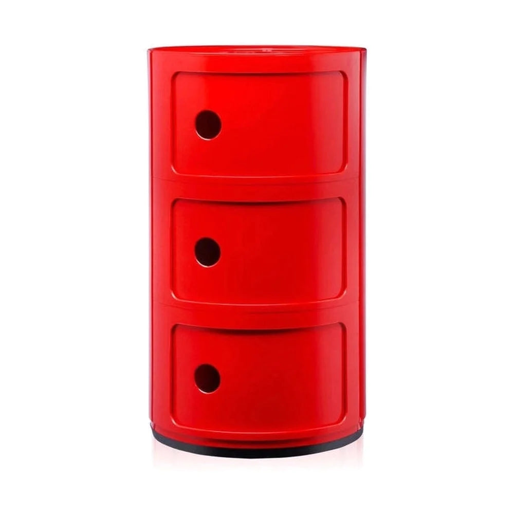 Kartell Componibili Classic Contener 3 elementy, czerwony