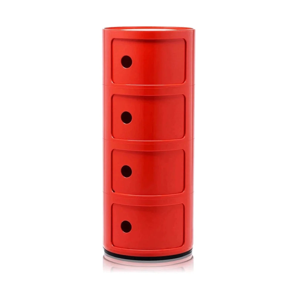 Kartell Componibili Classic Container 4 elementy, czerwony