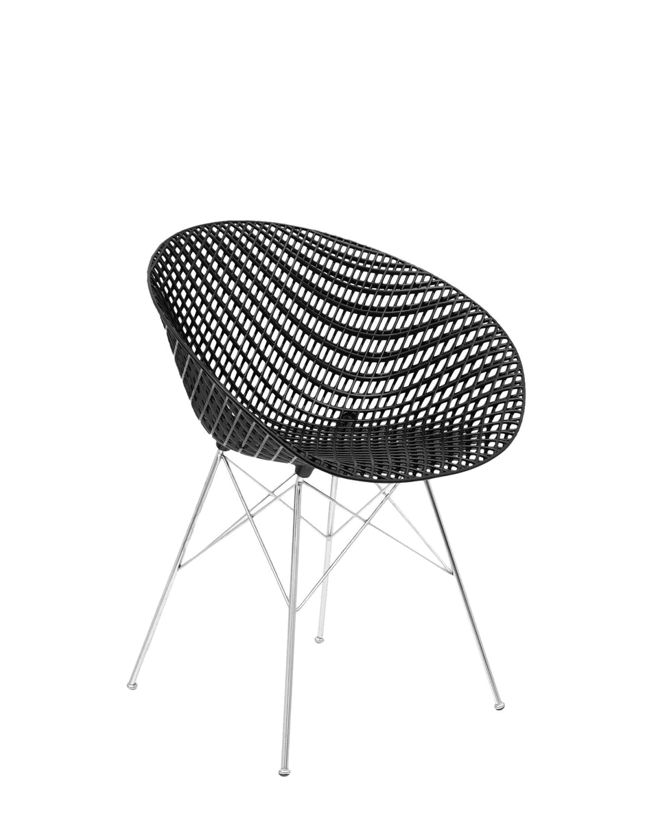 Krzesło Kartell Smatrik, czarny/chromowany