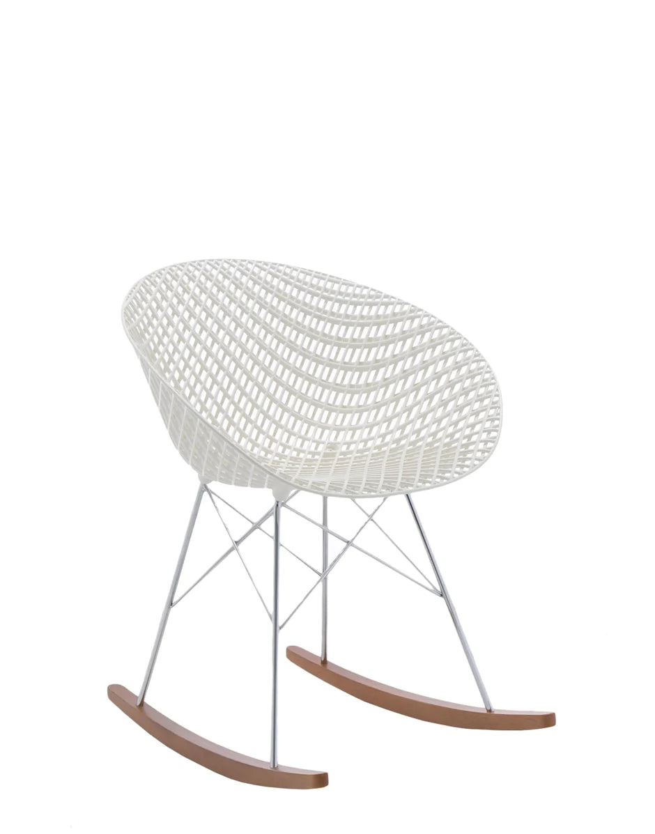 Kartell Smatrik Rocking Chair, White/Chrome