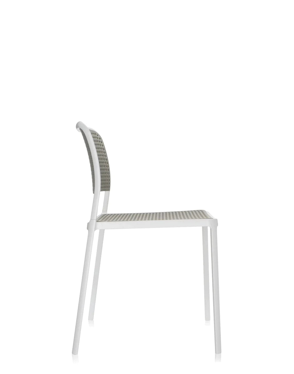 Krzesło Kartell Audrey, biały/jasnoszary