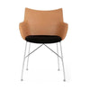 Fotel Kartell Q/Wood, jasne drewno/chrom/czarny