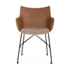 Fotel Kartell Q/Wood, ciemne drewno/czarny/nago