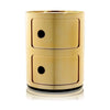 Kartell Componibili Metal Container 2 Elements, Gold