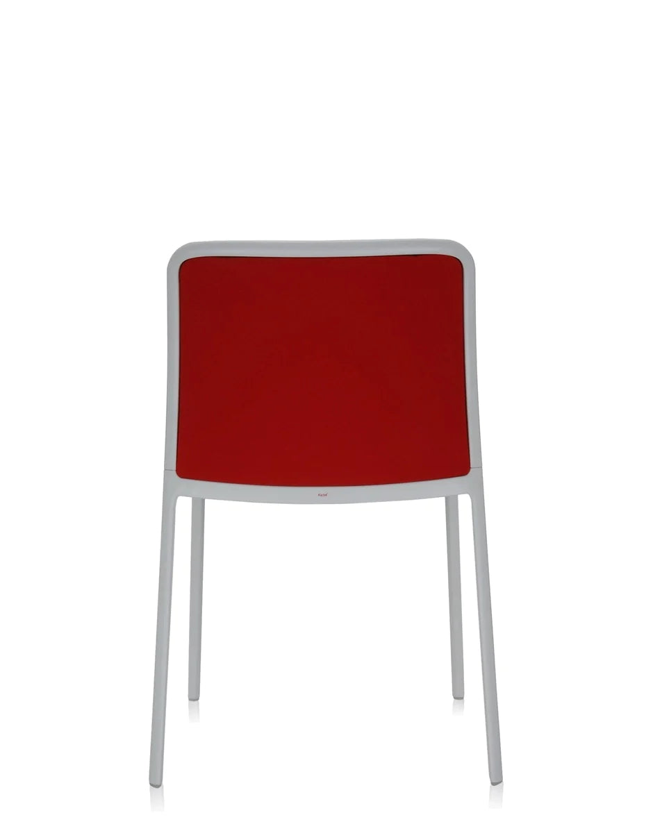 Miękkie krzesło Kartell Audrey, białe/czerwone