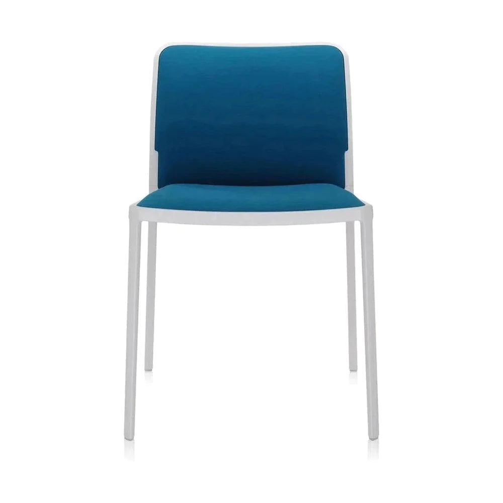 Kartell Audrey Soft Chair, White/Teal Blue