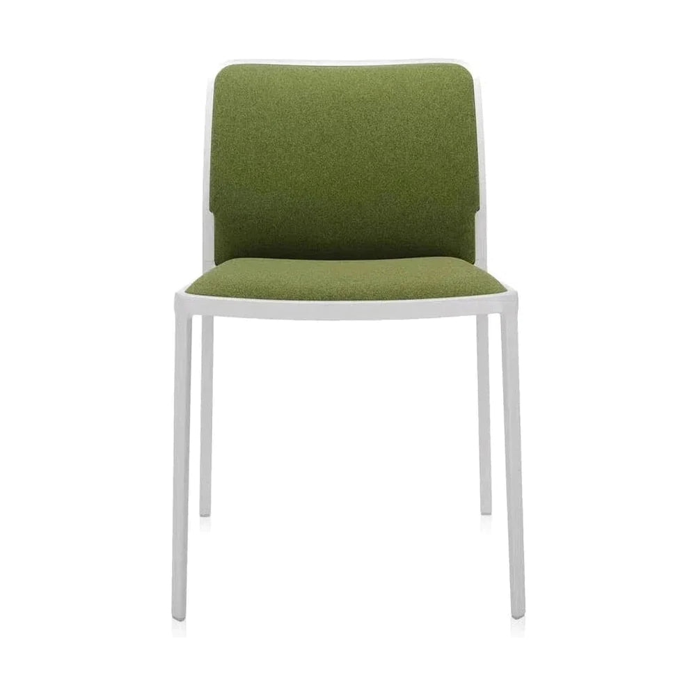 Miękkie krzesło Kartell Audrey, białe/zielone