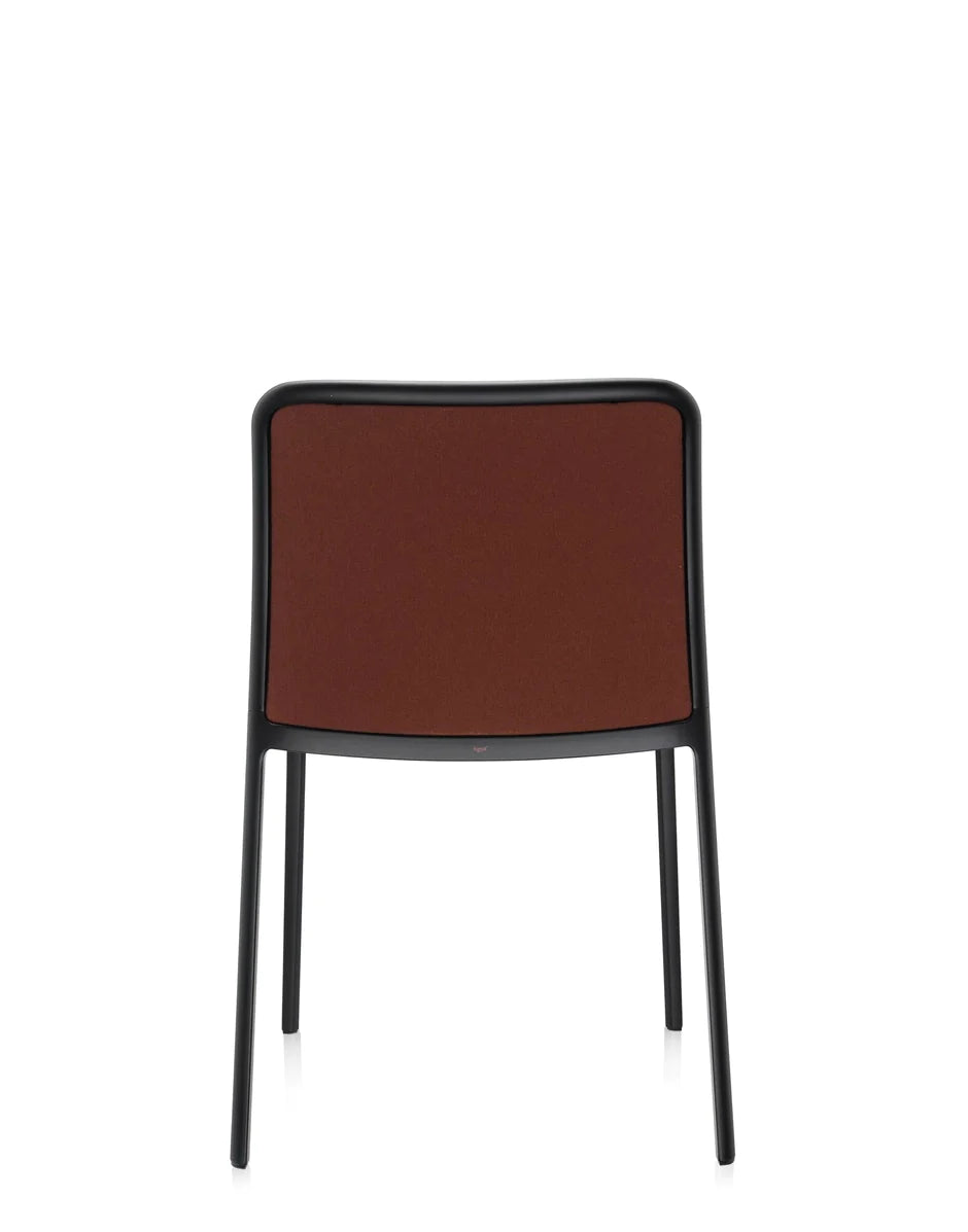 Kartel Audrey Soft krzesło, czarny/ceglany czerwony