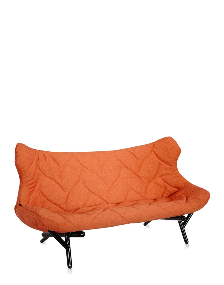 Kartell Foliage Sofa Trevira, czarna/pomarańczowa